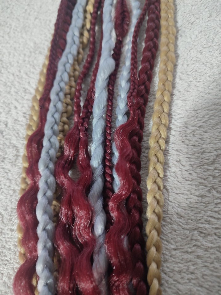 Kızıl Örgülü Bohem Saç Aksesuarı - Görsel 3