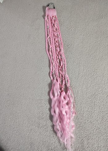 Pembe Örgülü Bohem Saç Aksesuarı - Görsel 6