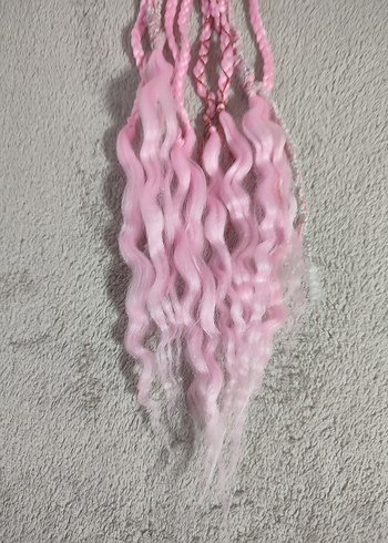 Pembe Örgülü Bohem Saç Aksesuarı - Görsel 7