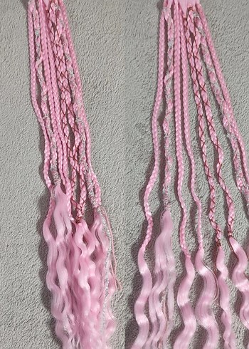 Pembe Örgülü Bohem Saç Aksesuarı - Görsel 11