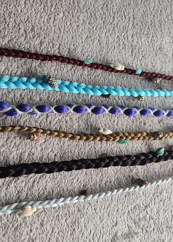 Boncuklu Renkli Örgü Saç Küpeleri - Görsel 5