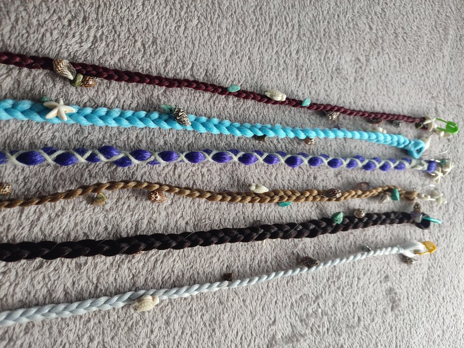 Boncuklu Renkli Örgü Saç Küpeleri - Görsel 5