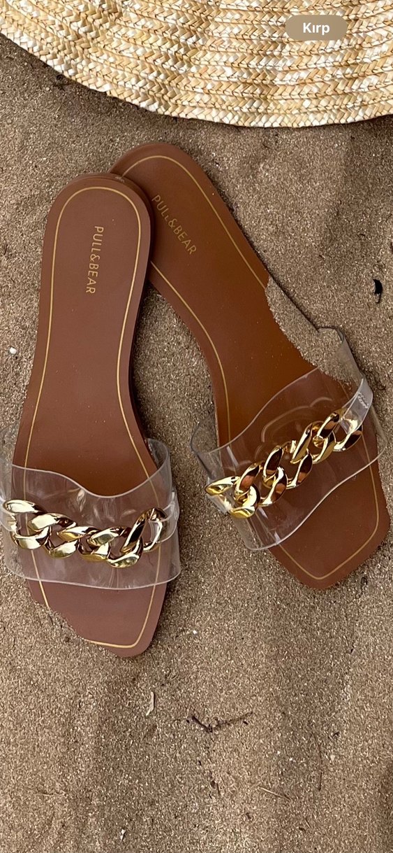 Şeffaf Pullandbear terlik - Görsel 2