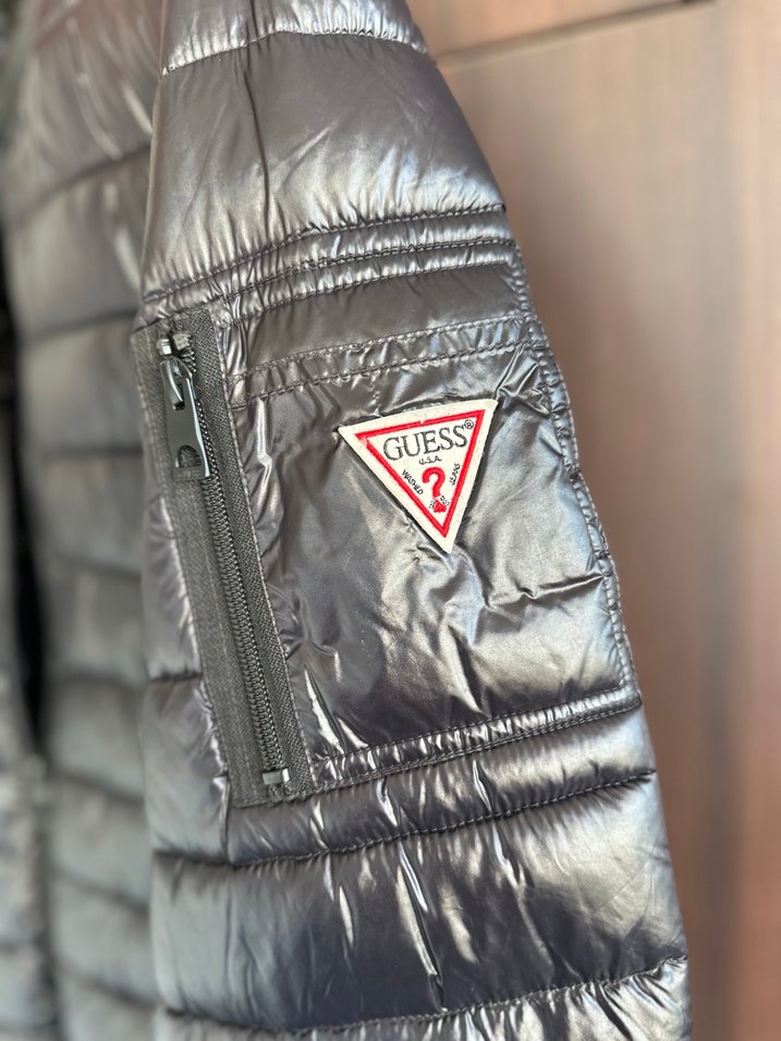 GUESS Siyah Parlak  Erkek Mont - Görsel 3