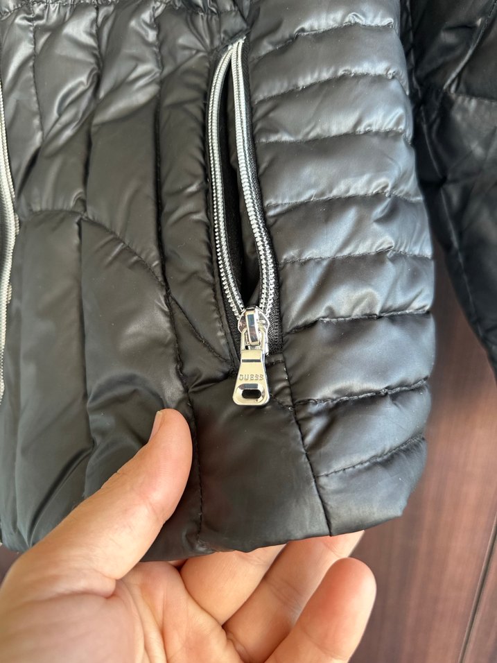 Guess Fermuarlı Kadın Kışlık Mont - Görsel 5