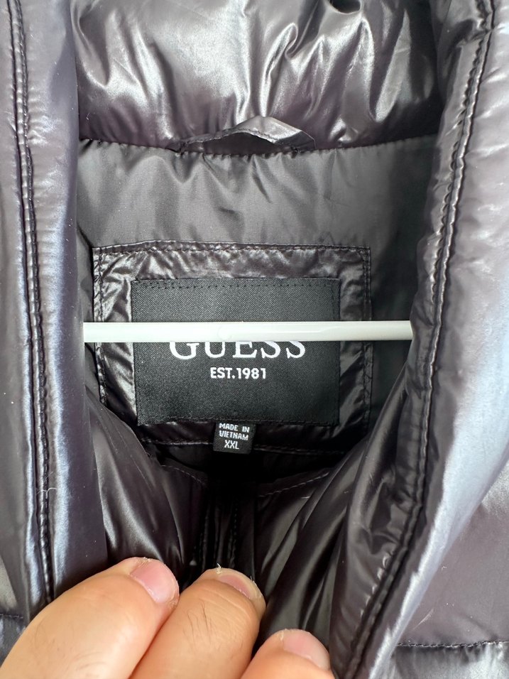 Guess Siyah Fermuarlı erkek Kışlık Mont - Görsel 2