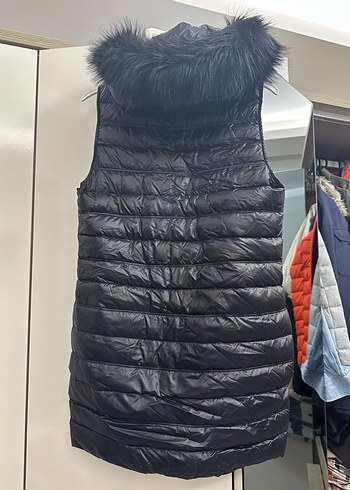 Dkny Siyah Kadın Uzun Şişme Yelek - Görsel 3