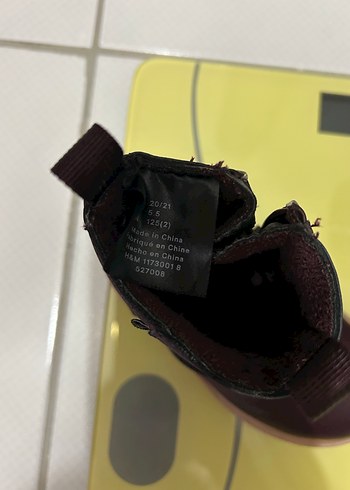 20 Beden Kahverengi Deri Çocuk Botu H&M marka 20-21 numara