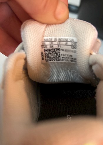 21 Beden Kız Çocuk Beyaz Adidas Spor Ayakkabı 21 numara