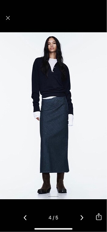 Zara Maxi Denim Etek