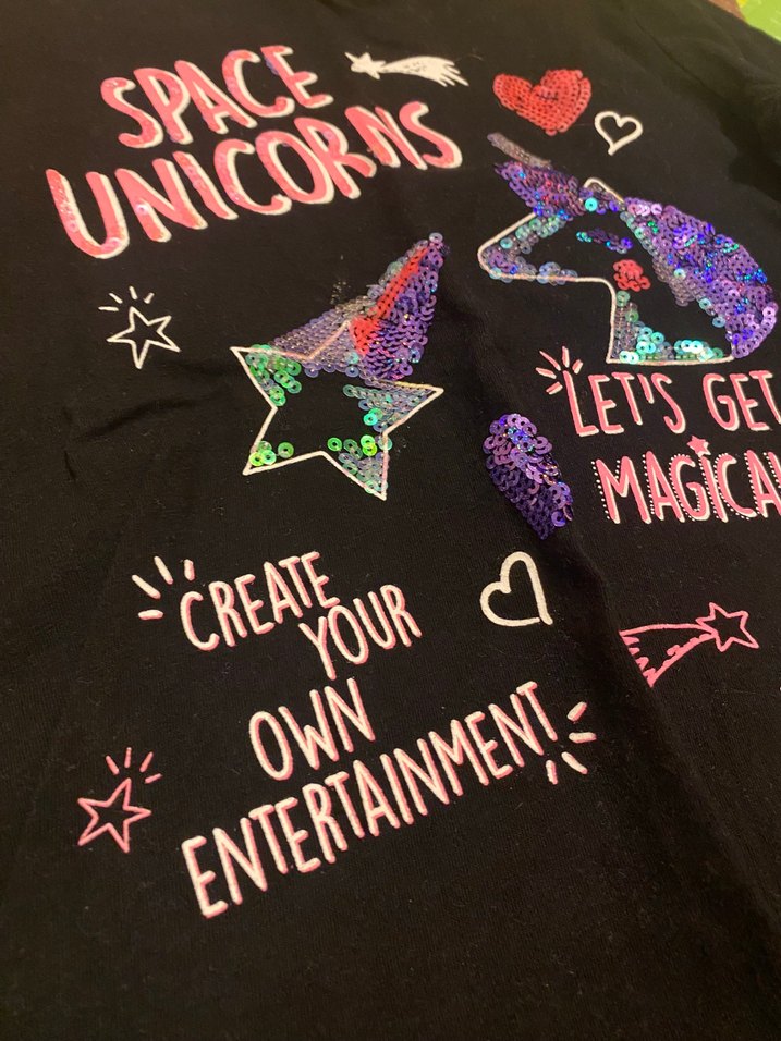 Kız Çocuk Uzun Kollu Parlak Baskılı Tişört - Görsel 2