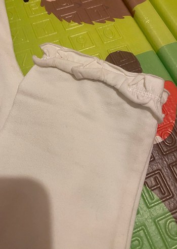 Kız Çocuk Beyaz Rahat Kesim Tayt - Görsel 2