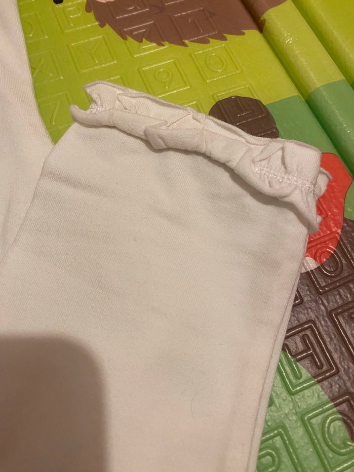 Kız Çocuk Beyaz Rahat Kesim Tayt - Görsel 2