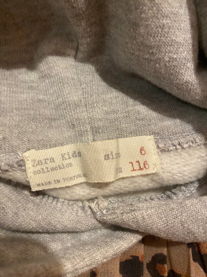 Kız Çocuk Gri Kapüşonlu Sweatshirt - Görsel 3