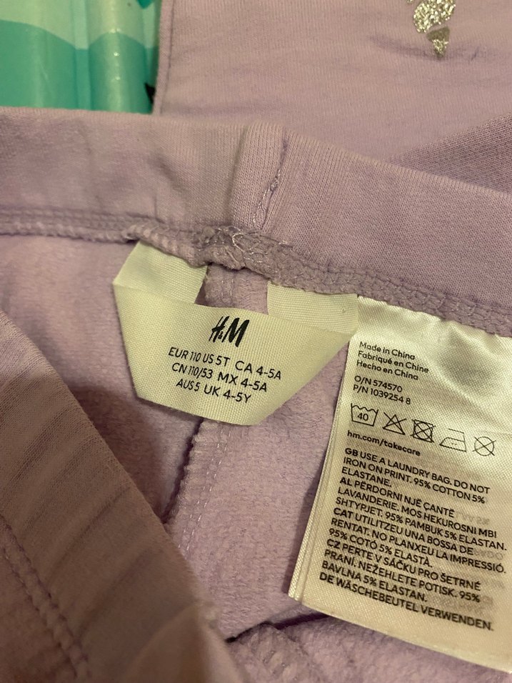 Mor Baskılı Kız Tayt - Görsel 3