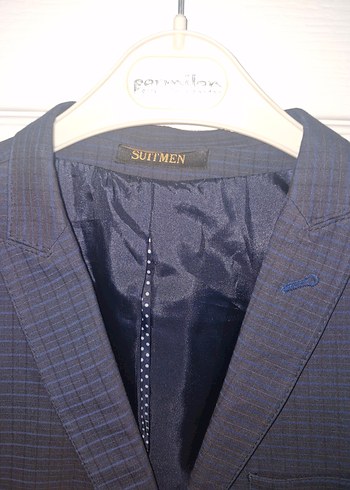 Erkek Lacivert Düğmeli Takım Elbise - Görsel 2