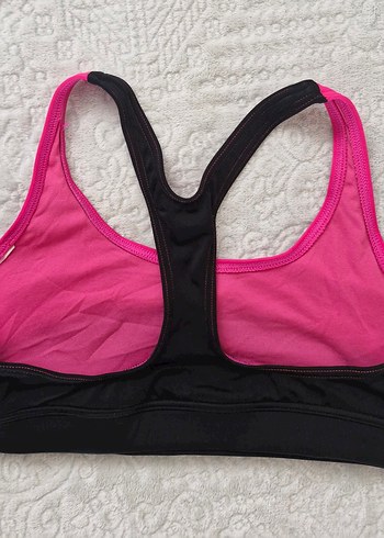 Koyu Pembe Siyah Spor Sütyeni - Görsel 2