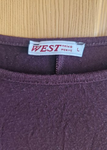 Bordo Uzun Kollu  Bluz - Görsel 3