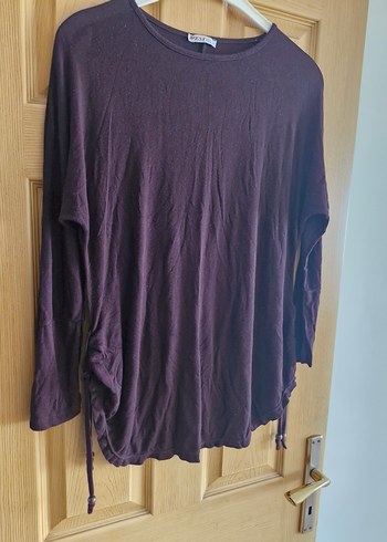 Bordo Uzun Kollu  Bluz - Görsel 2