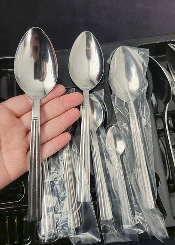 First Class Gri 30 Parça Çatal Kaşık Seti - Görsel 4