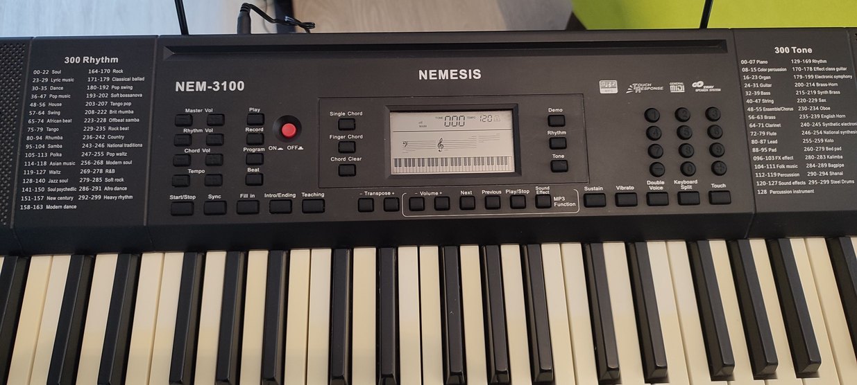 Nemesis 3100 Siyah Elektronik Klavye - Görsel 3