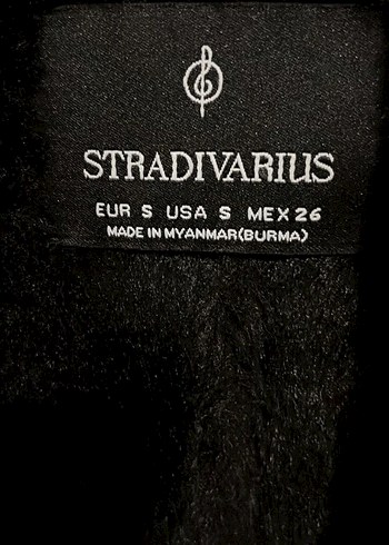 Stradivarius Kürk yakalı Siyah Deri biker Ceket - Görsel 2