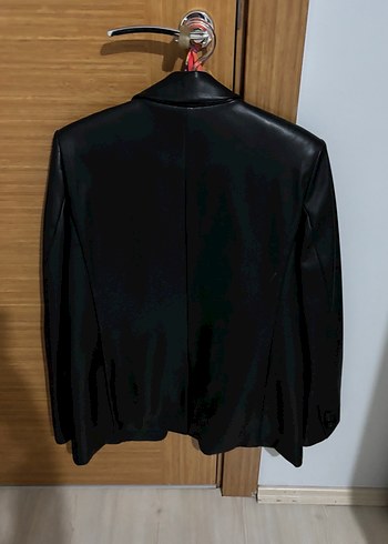 Koton Kadın Siyah Deri blazer Ceket - Görsel 2