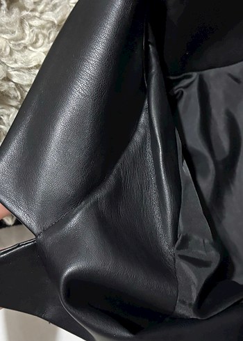 Koton Kadın Siyah Deri blazer Ceket - Görsel 4