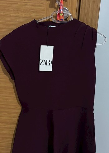 Zara bordo elbise - Görsel 6