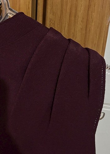 Zara bordo elbise - Görsel 5