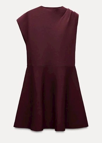 Zara bordo elbise - Görsel 2