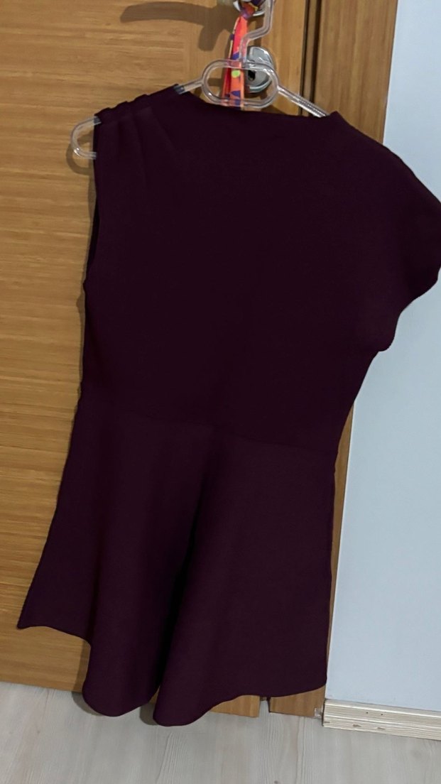 Zara bordo elbise - Görsel 3