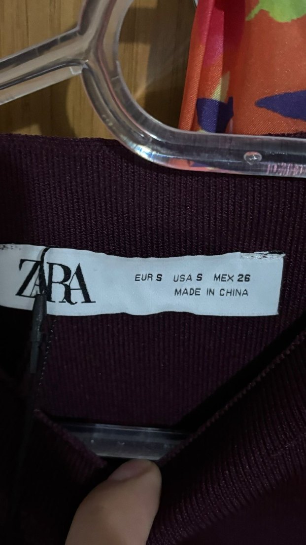 Zara bordo elbise - Görsel 4