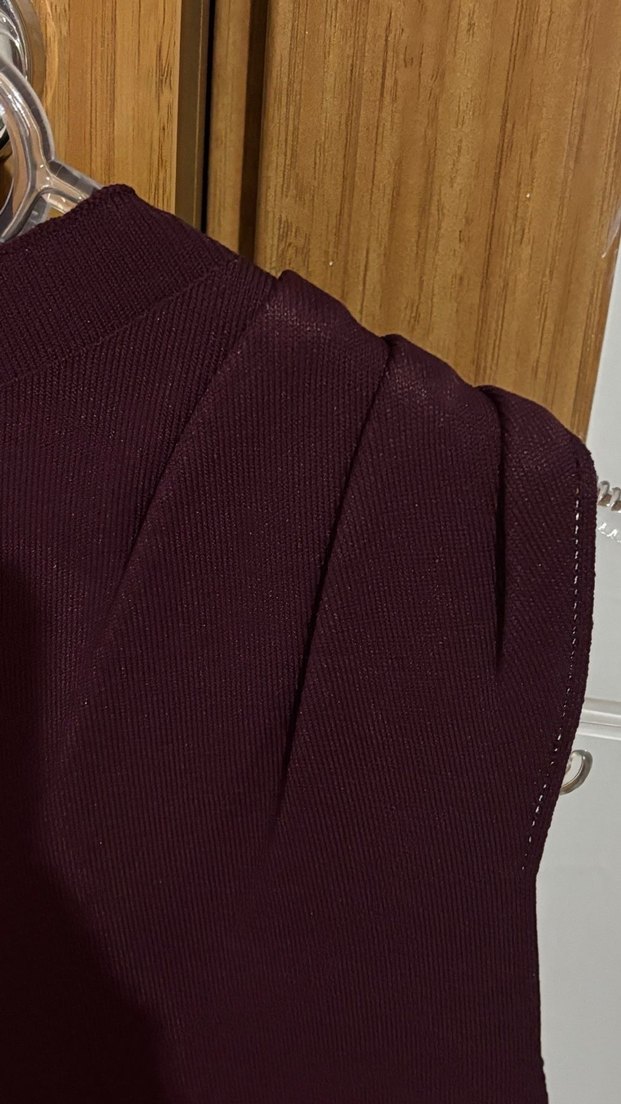 Zara bordo elbise - Görsel 5