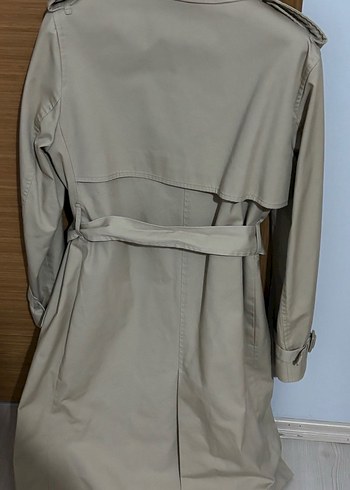 Mango Bej Kadın Süet Trençkot, Midi Boy, Düğmeli - Görsel 6