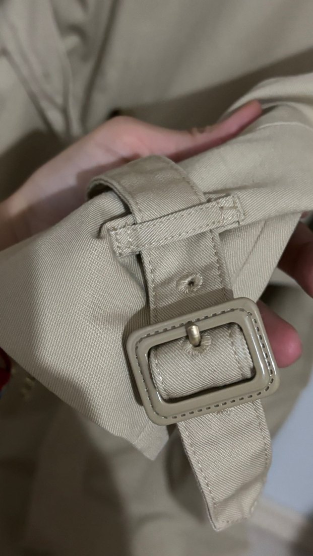 Mango Bej Kadın Süet Trençkot, Midi Boy, Düğmeli - Görsel 5