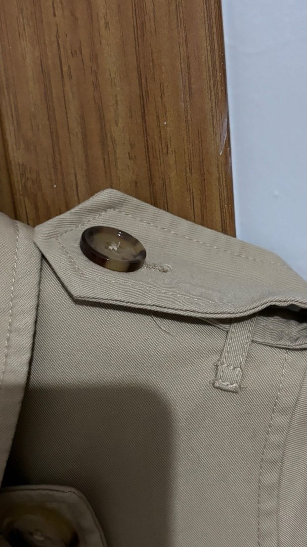 Mango Bej Kadın Süet Trençkot, Midi Boy, Düğmeli - Görsel 4