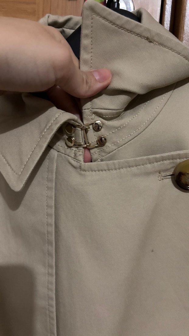 Mango Bej Kadın Süet Trençkot, Midi Boy, Düğmeli - Görsel 2