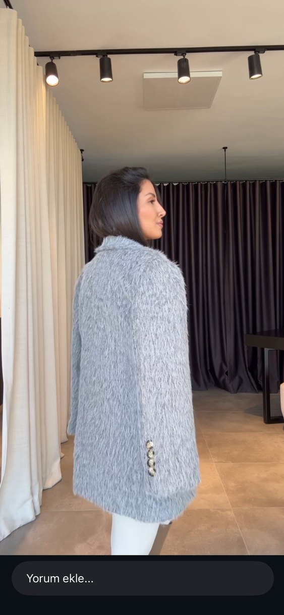 Gri blazer ceket - Görsel 2