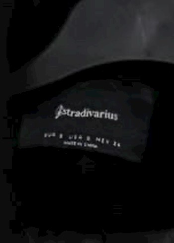 Stradivarius Siyah Çift Düğmeli Kaban - Görsel 3