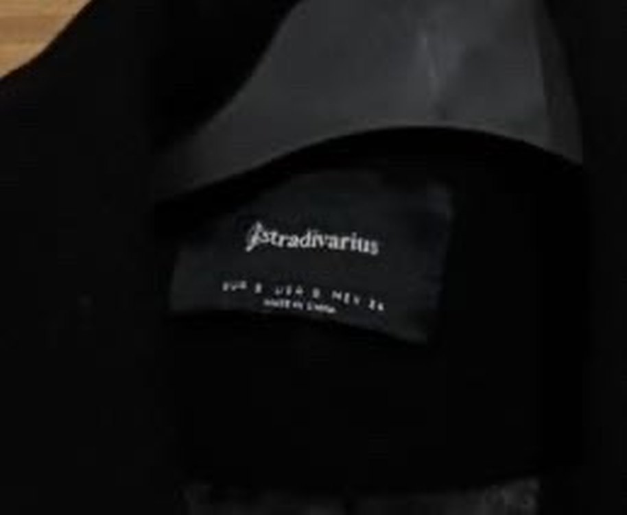 Stradivarius Siyah Çift Düğmeli Kaban - Görsel 3