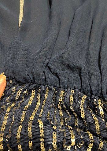 Lacivert transpan Mini şortlu Tulum - Görsel 7