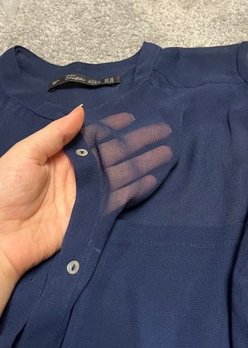 Lacivert transpan Mini şortlu Tulum - Görsel 4