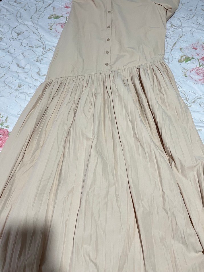 Bej Kadın Uzun Elbise - Görsel 4