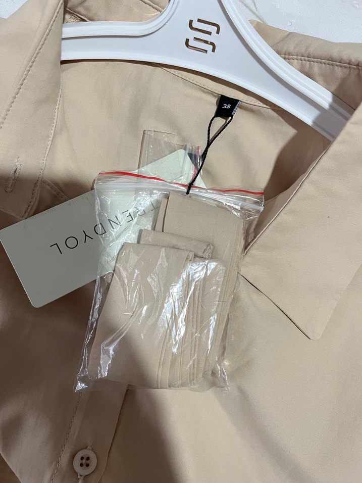 Bej Kadın Uzun Elbise - Görsel 3