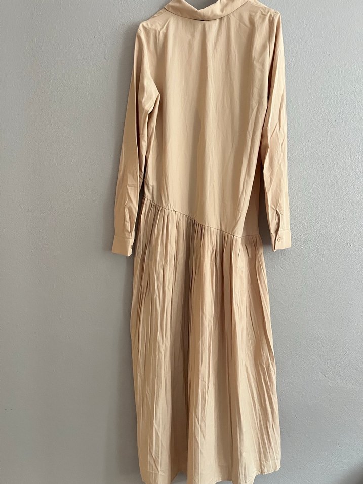 Bej Kadın Uzun Elbise - Görsel 2