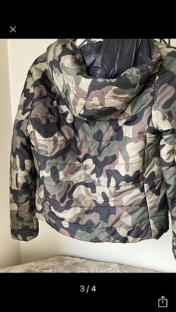 38 Beden BERSHKA KAMUFLAJ MEVSİMLİK MONT