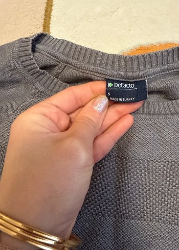 Gri Erkek Triko Bisiklet Yaka Kazak - Görsel 2