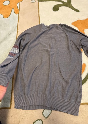 Gri Erkek Triko Bisiklet Yaka Kazak - Görsel 3