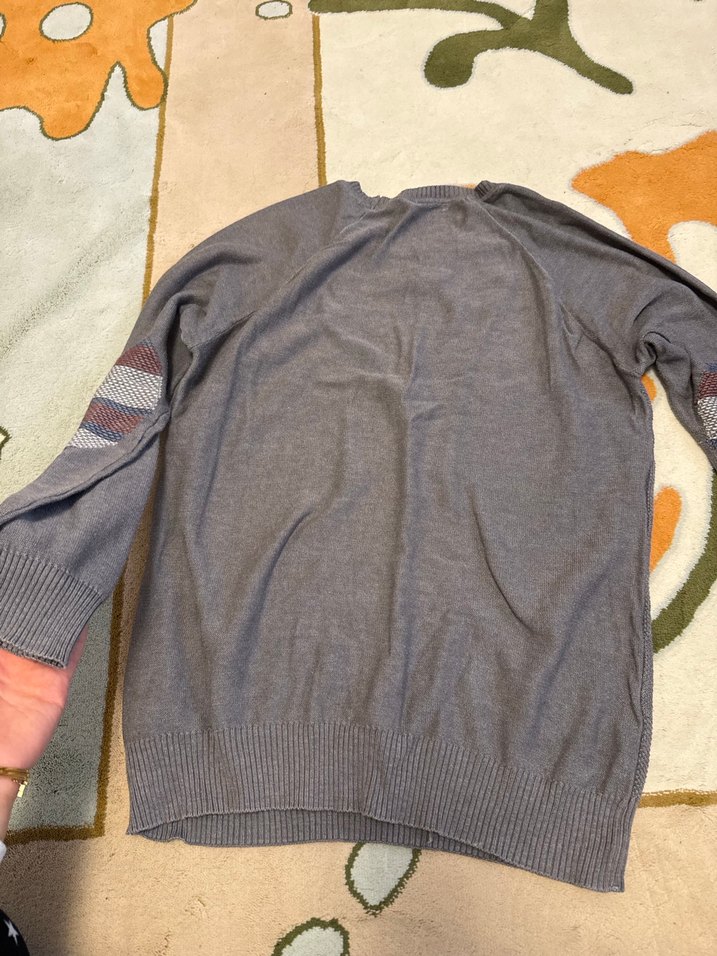 Gri Erkek Triko Bisiklet Yaka Kazak - Görsel 3